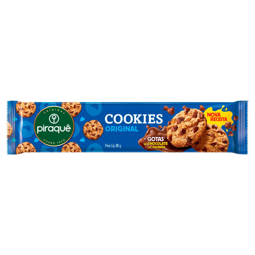 Biscoito Piraquê Cookies Original 80g em Oferta na Shopee