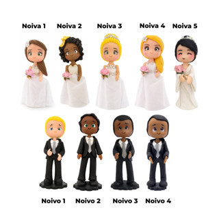 Casal Topo Bolo Noivinhos Biscuit Casamento, Cerimonia, Festa de Noivado, Decoração, Enfeite, Recordação, Presente em Oferta na Shopee