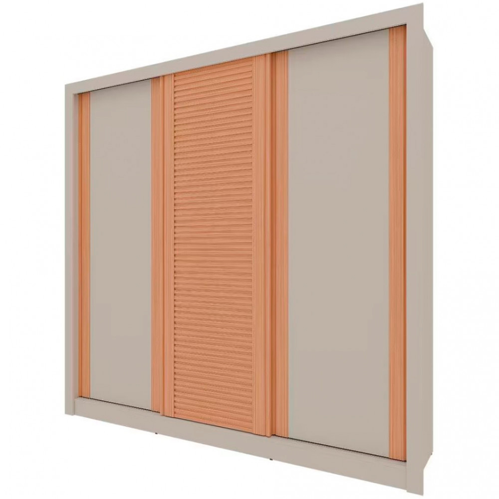 Guarda-Roupa Casal Bartira Village com 3 Portas 4 Gavetas e 243,1cm