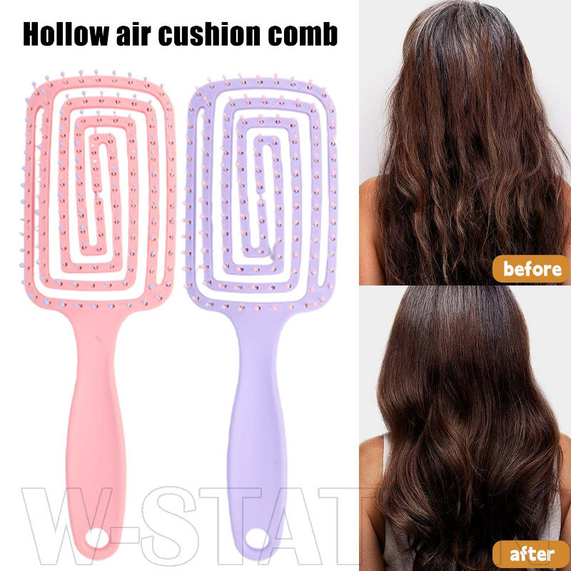 Pente De Massagem Com Almofada Oca De 4/2/1 Unidade-Suprimentos De Viagem-Portátil-Cabelo Para No Couro Cabeludo-Pentes