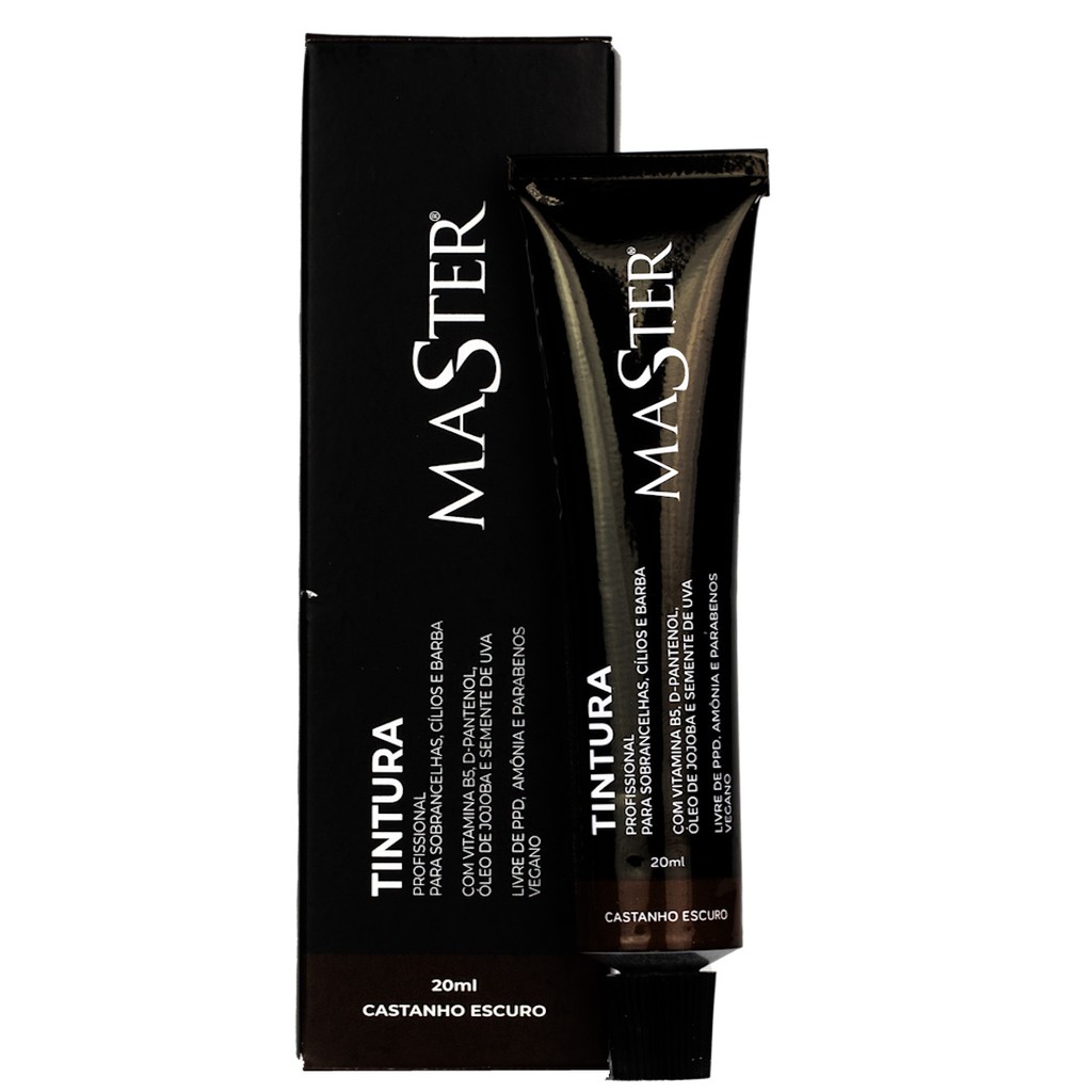 Tintura Para Cilios E Sobrancelhas Master Profissional Castanhos Preto Marrom Loiro
