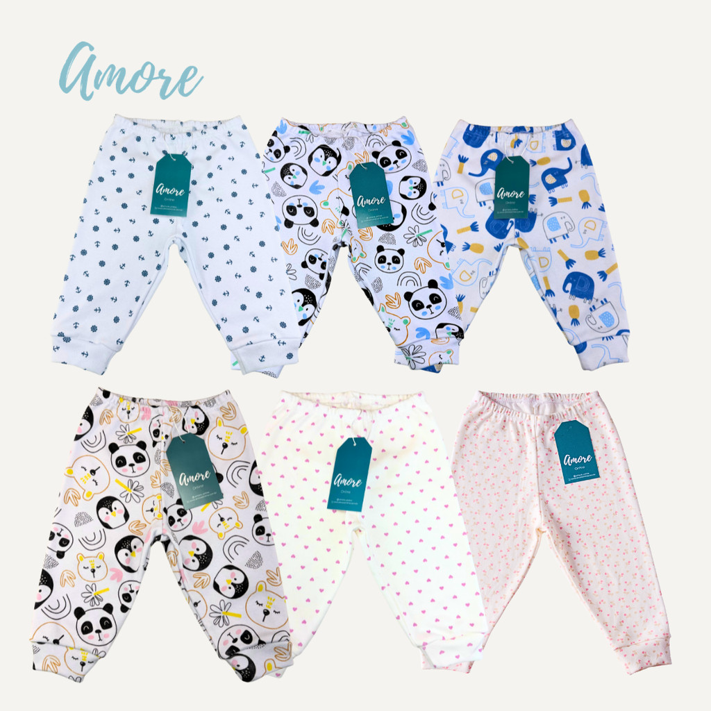 Calça Mijão Bebê Sortido Amore 100% Algodão