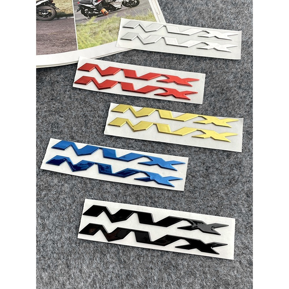 Adequado para Yamaha NVX155 roda de motocicleta adesivo reflexivo 3D tridimensional borracha macia carta NVX logotipo do