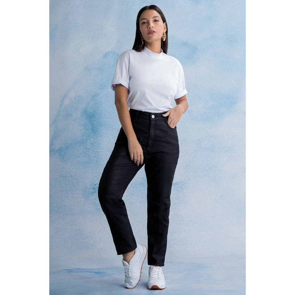 Calça Feminina Resinada Marialícia Preto