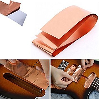 Folha fita condutiva adesiva de cobre 50mm blindagem guitarra baixo