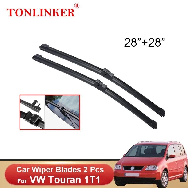 TONLINKER Lâminas De Limpador Para Volkswagen VW Touran 1T1 2003 2004 2005 2006 Acessórios Do Carro Escovas De Lâmina De