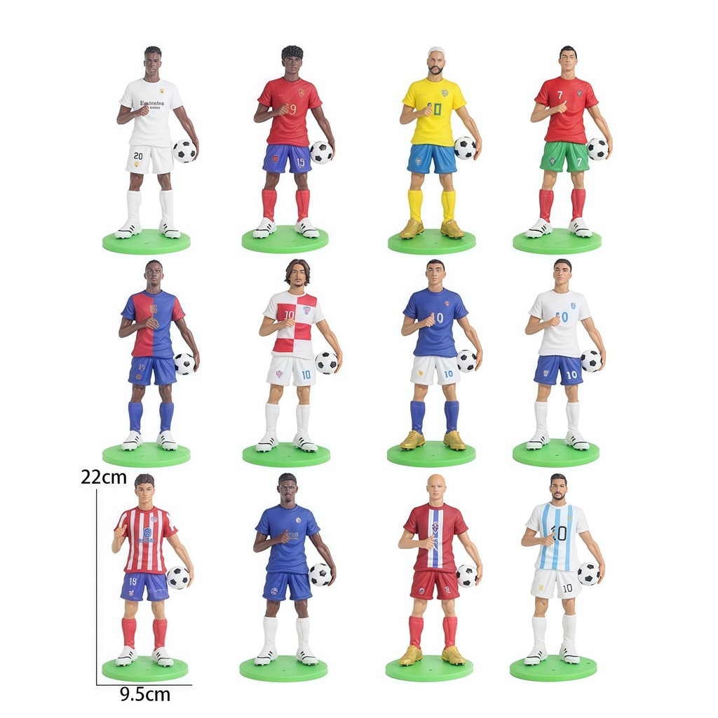 2026 Copa do Mundo Estrela de Futebol 22CM Messi C Rom Bapea Mal Figura Boneca Modelo Enfeites