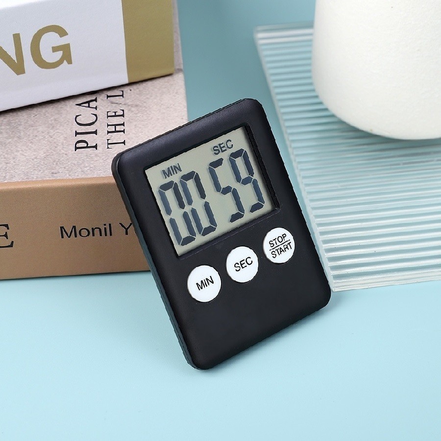 Temporizador Eletrônico Contagem Regressiva Temporizador De Cozinha Branco Ou Preto