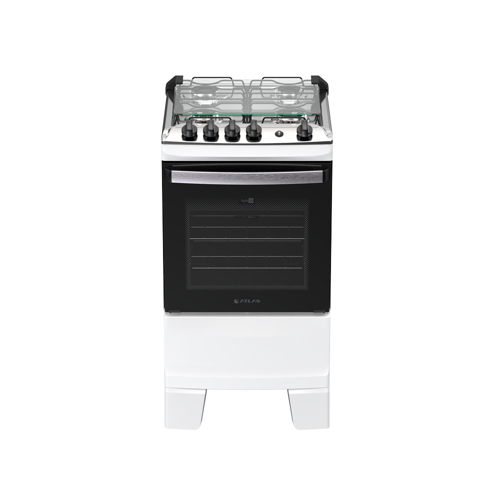 Fogão 4 bocas Atlas Agile Up Automático Mesa Inox