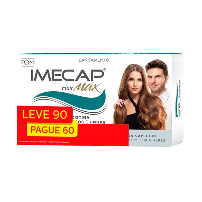 KIT IMECAP HAIR MAX CABELOS E UNHAS LV90 PG60