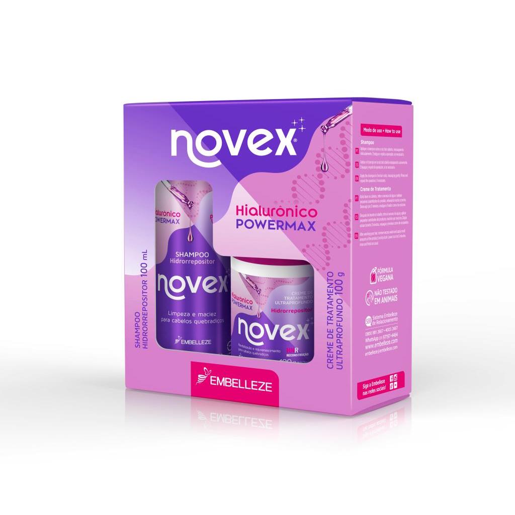 Kit Novex Hialurônico Shampoo + Creme de Tratmento 100g em Oferta na Shopee