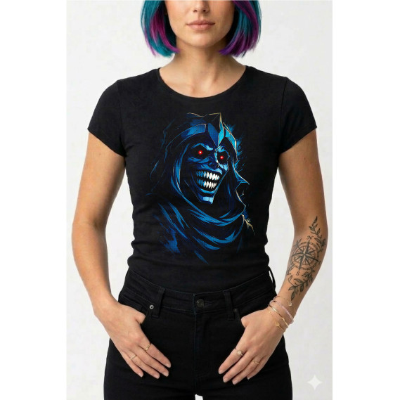 Baby Look  Preta com Estampa Moderna Estilo Jovem e Confortável