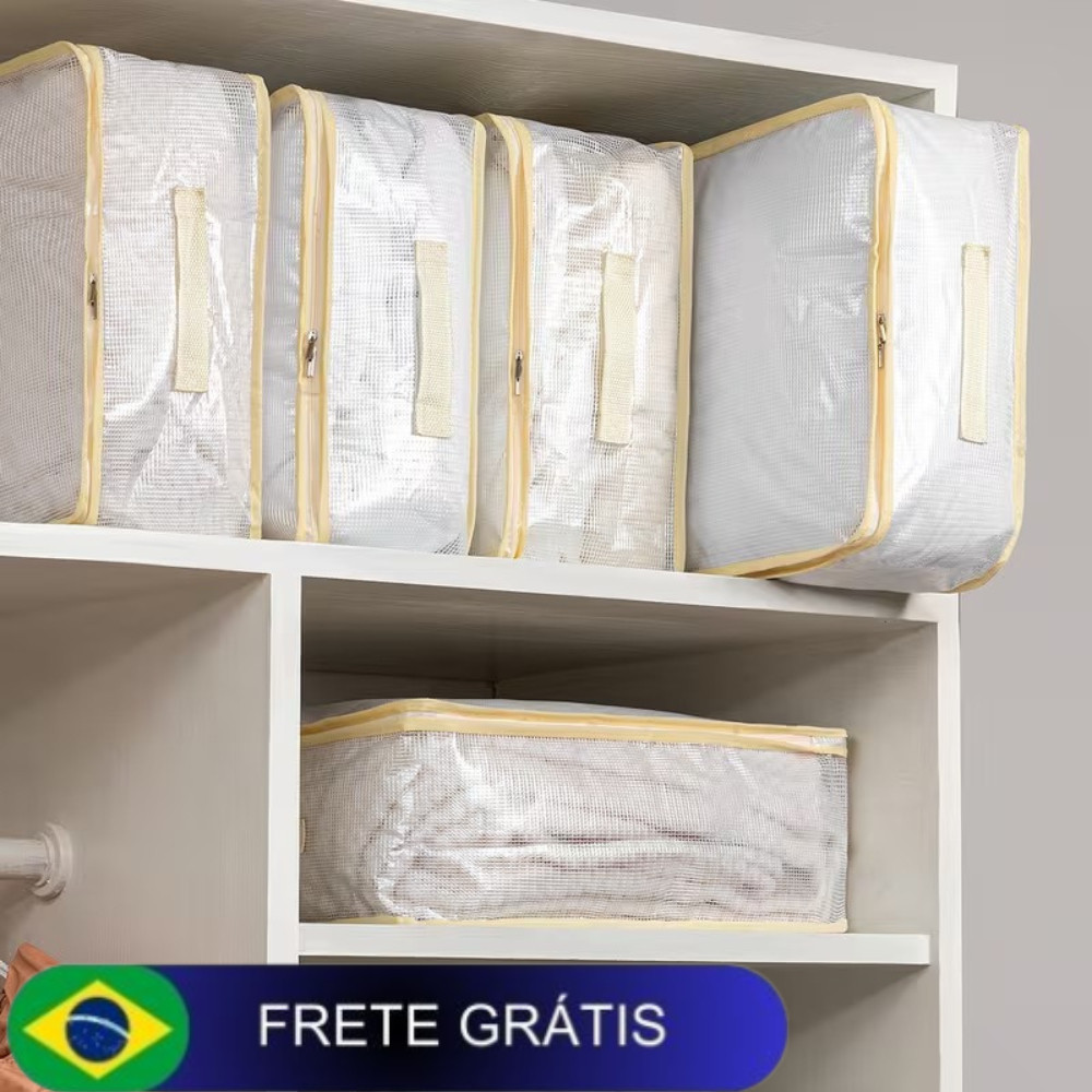 Saco Organizador Para Roupas Armários ou Malas de Viagens Dobrável
