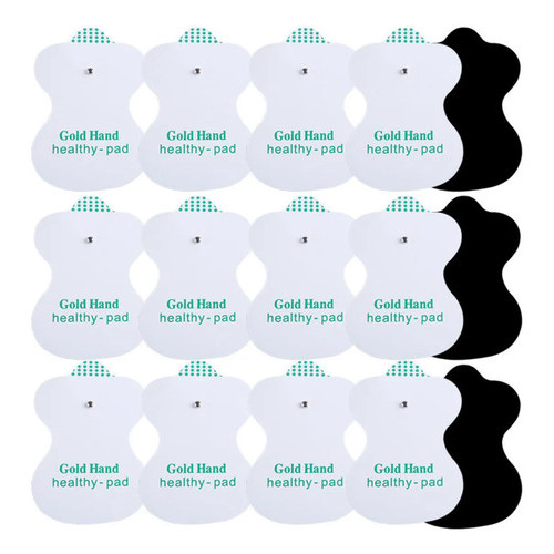 Eletrodos Adesivo Tens Fisioterapia Massagem Kit 20 Peças Branco Auto Colante Gel eletrochoque Gold Hand