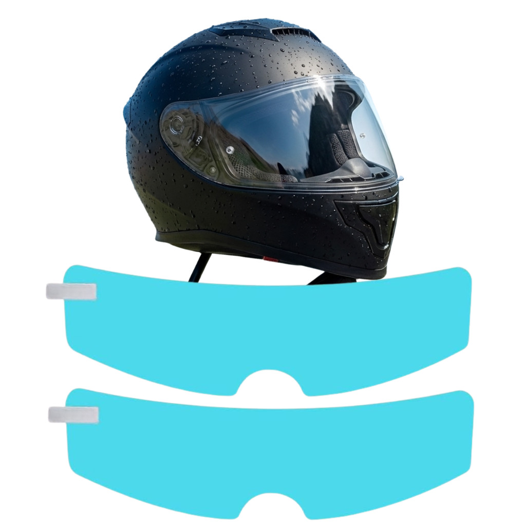 Kit 2 Película De Capacete Viseira Anti Chuva HD Lente Filme Motocicleta À Prova De Chuva