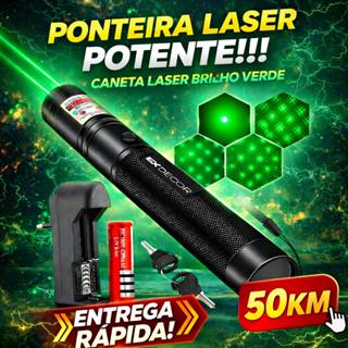 Caneta laser point verde ultra forte alcance de 50km em Oferta na Shopee