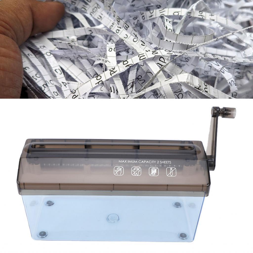 3clife-BR Mini triturador de manivela portátil ferramenta de trituração de papel A4 para documentos uso em casa, escola