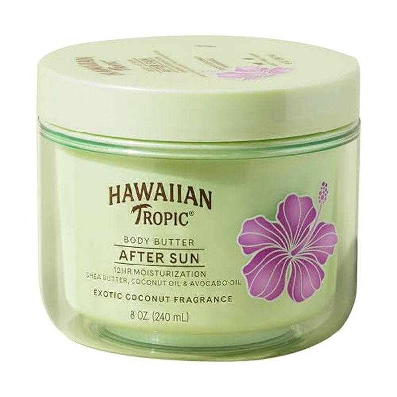 Manteiga Corporal Pós-Solar Hawaiian Tropic com Óleo de Coco, 8oz, Loção Pós-Solar, Loção Corporal Hidratante, Hidratant