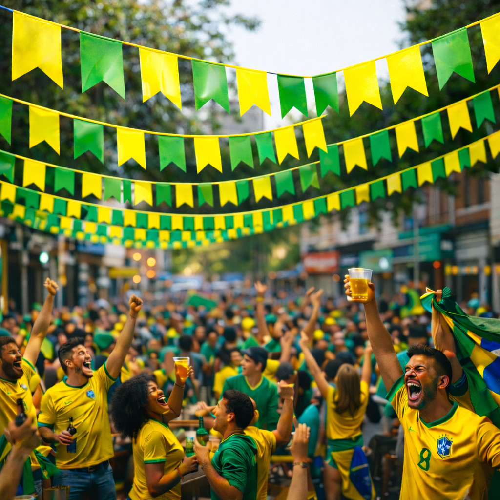 Bandeirinha do Brasil  100, 200 e 300 Metros São joão Festa Junina Bandeirola Verde E Amarela de Plástico