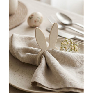 Porta Guardanapo Páscoa Decorativo Coelho Argolas para Mesa Posta Elegante