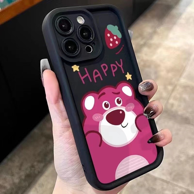 capinha Samsung A07 A17 A37 A57 A06 5G A06 4G A16 5G A26 5G A36 5G Urso de morango anime