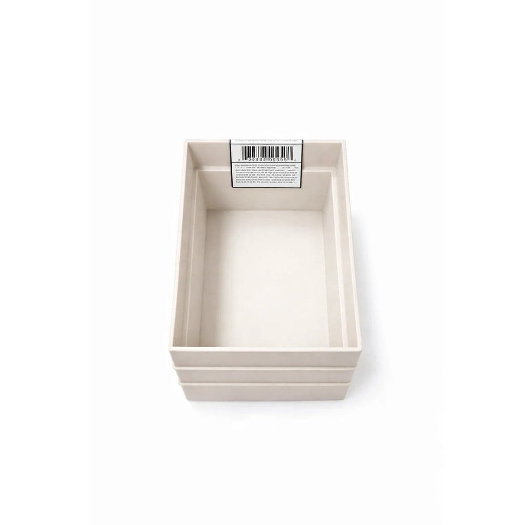Kit 3 Mini Organizador de Gavetas Bege MIxHome 8x11cm