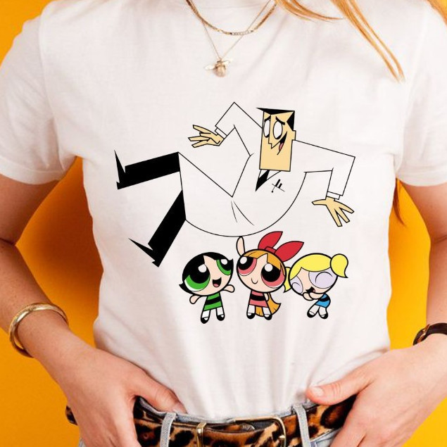 Tshirt Blusa feminina Meninas Super Poderosas, MACACO LOUCO, LINDINHA, DOCINHO, FLORZINHA, CAMISETA DESENHO ANIMADO
