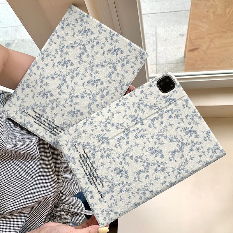 Capa Capinha floral para Tablet Samsung Galaxy Tab S6 Lite  A9PLUS S9 S10 FE PLUS+ CASE Slot para Caneta
