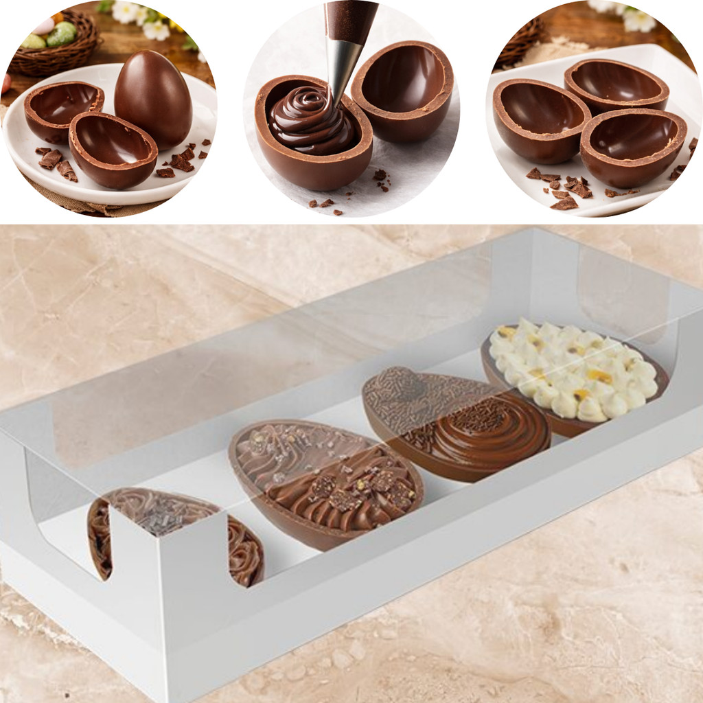 10 CAIXA MINI OVOS ENCANTO 4 X 50G BRANCA -  5769 ( IDEIA PÁSCOA 2026 ) em Oferta na Shopee