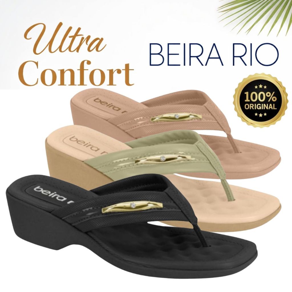 SANDÁLIA 8527-103 ORTOPÉDICA BEIRA RIO ULTRACONFORTO FASCITE ESPORÃO MASSAGEADORA MACIA LEVE