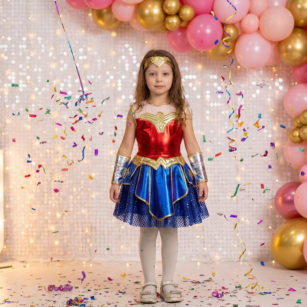 FANTASIA INFANTIL MULHER MARAVILHA MENINA CARNAVAL FESTAS em Oferta na Shopee