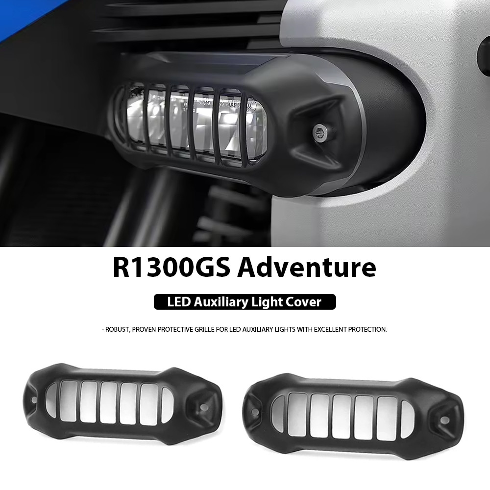 Novos Acessórios Da Motocicleta LED Protetor De Luz Auxiliar Guarda Capa Lâmpada Para BMW R1300GS ADV R 1300 GS Aventura