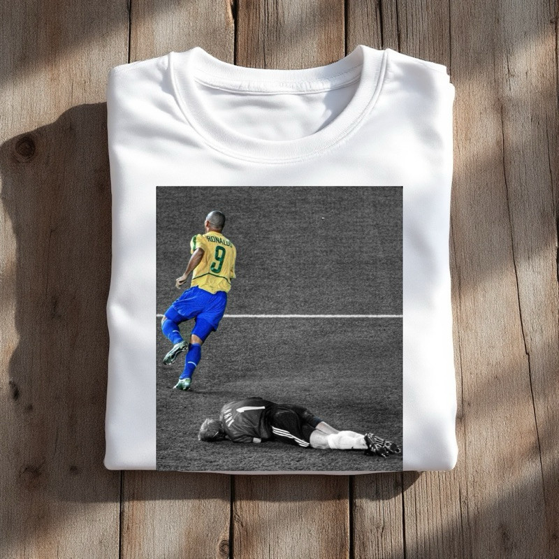 Camiseta Masculina Penta Copa Brasil Futebol Soccer Ronaldo Fenômeno Blusa 100% Algodão