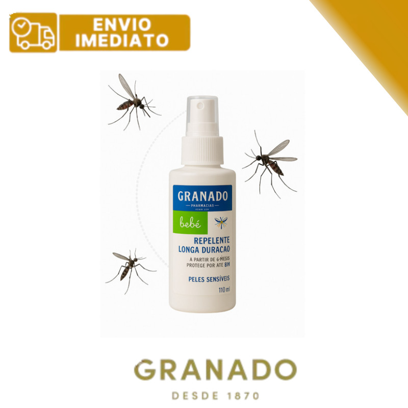 Repelente Infantil Longa Duração Bebê Peles Sensíveis Granado Spray Sem Perfume - 110ml