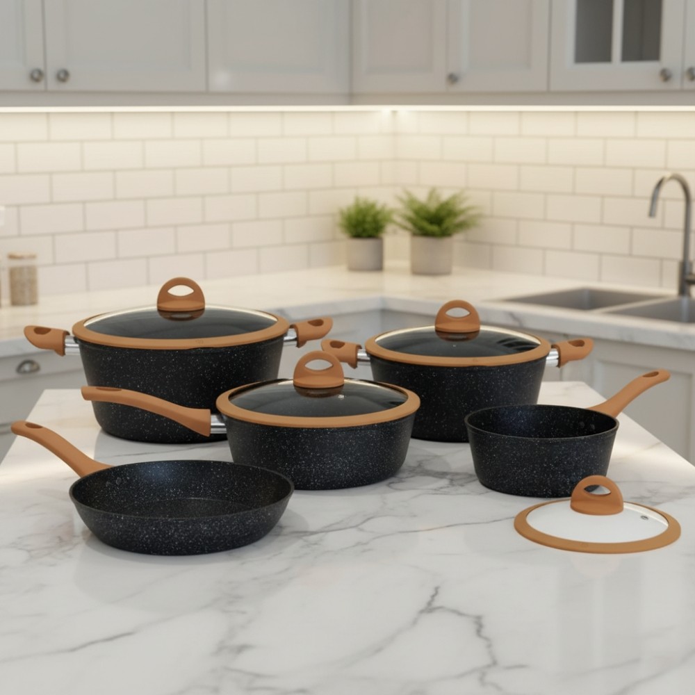 Jogo de Panelas Indução Cerâmica Viena 5 Peças Casambiente em Oferta na Shopee