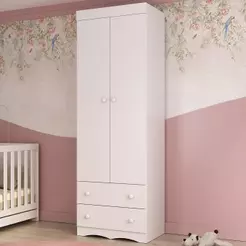 Guarda-roupa Infantil 62cm 2 Portas e 2 Gavetas Realeza Multimóveis MP4451