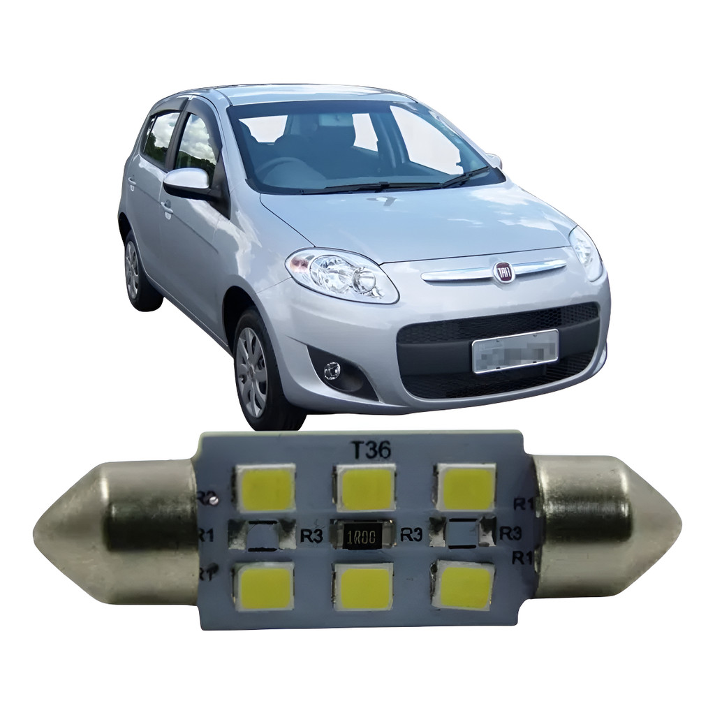 Lampada Led Torpedo Placa/teto/porta Luva Palio G5 12/17
