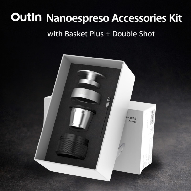 Kit De Acessórios OutIn Nano espresso-Basket Plus , Double Shot . Perfeito Para Amantes De Café Expresso Em Busca De Qualidade E Conveniência !