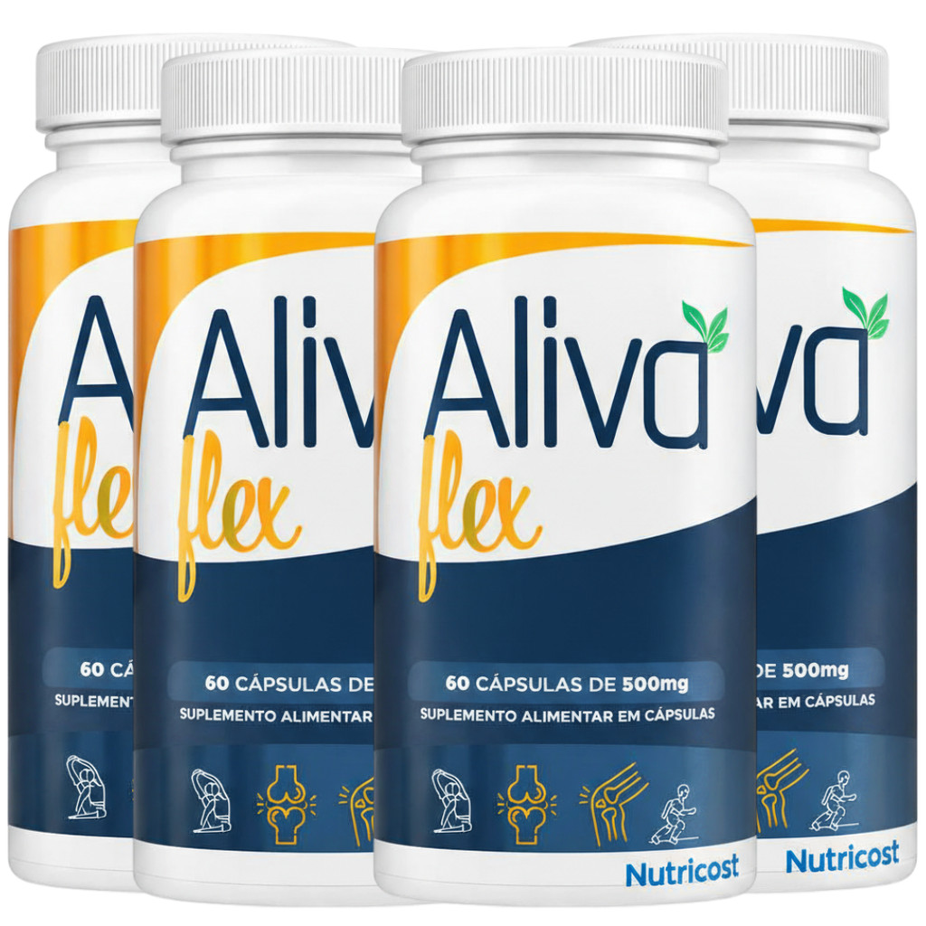 4 Aliva Flex 60 caps Original SUplemento uso diário Envio Rápido em Oferta na Shopee