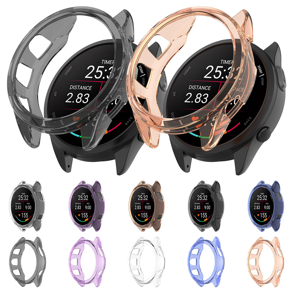 Capa TPU Para Garmin Forerunner 165/Protetor De Tela Musical Acessórios De Moldura Smartwatch Music