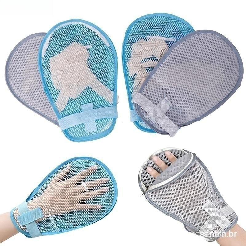 Luvas De Contenção Controle De Dedos Protetores De Infecção Nas Mãos Fixas Para Pacientes Idosos COD