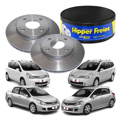 Par 2 Disco De Freio Dianteiro Ventilado Livina Tiida. em Oferta na Shopee