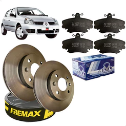 Kit Disco Ventilado E Pastilha Clio 1.0 8v 16v 2000 Até 2016
