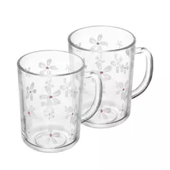 Conjunto 2 Canecas Vetra 220ml Vidro Lyor para Café Chá Cozinha Mesa Posta Decoração Sala Presente Elegante Sofisticadas