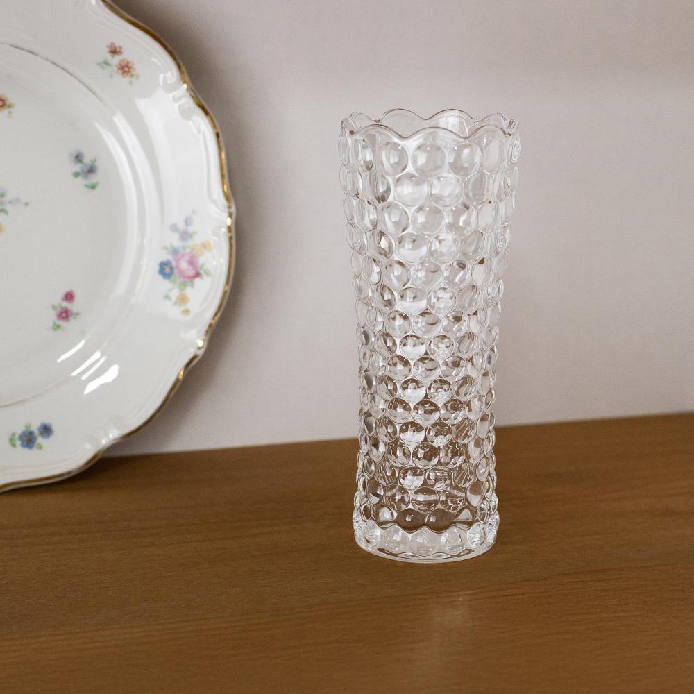 Vaso Lyor Bubble de Vidro 7cm x 7cm x 18cm