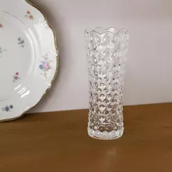 Vaso Decorativo de Vidro Bubble 18cm Dourado Lyor para Flores Arranjos Decoração Sala Quarto Mesa Aparador Moderno Lindo