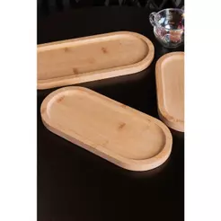 Bandeja Oval Nature Lyor 28cm x 12cm x 1,5cm Bambu
