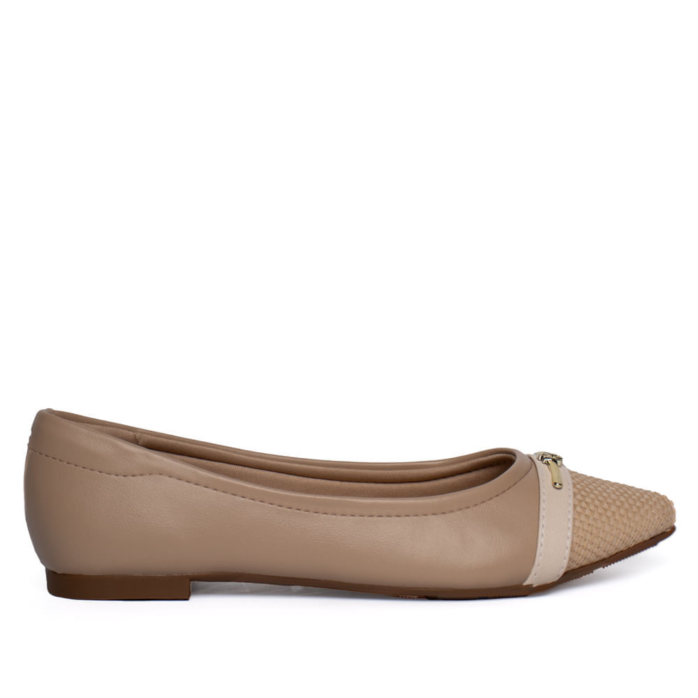Sapatilha Feminina Modare Bico Fino Ultra Conforto Bege em Oferta na Shopee