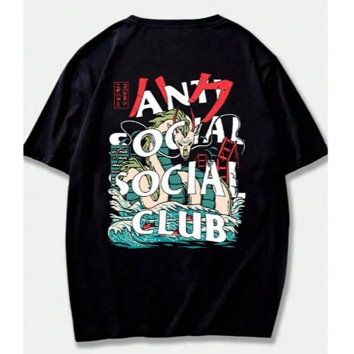 Camisa Unissex Anti Social Social Club Anime A Viagem de Chihiro Dragão Ataque Studio Ghibli Dailo EnvioRapido K N STORE