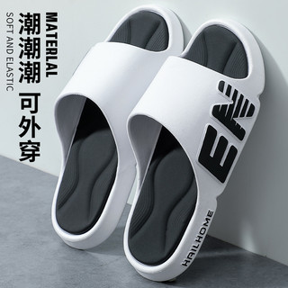 Chinelos masculinos novo estilo de sola grossa interior uso doméstico banheiro banho antiderrapante casal chinelos ao ar
